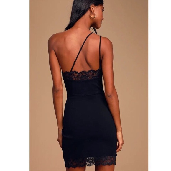 Free People lace dress sexy one shoulder black - Picture 8 of 8